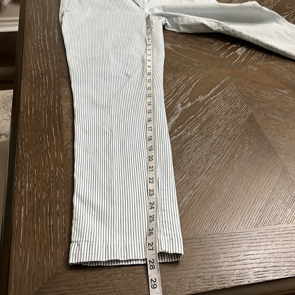 Gap Girlfriend Chino blue striped pants size 4 - Picture 16 of 17